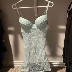 French Affair Lingerie medium baby blue dress new with tags